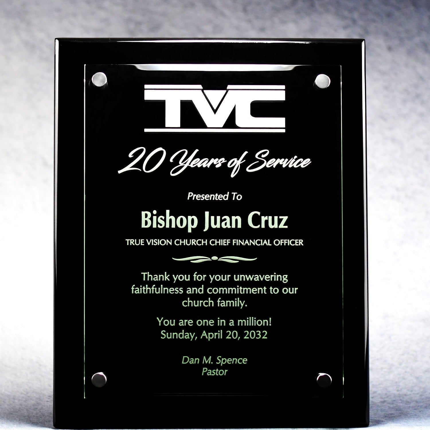Cantebury Plaque With Stand-Out