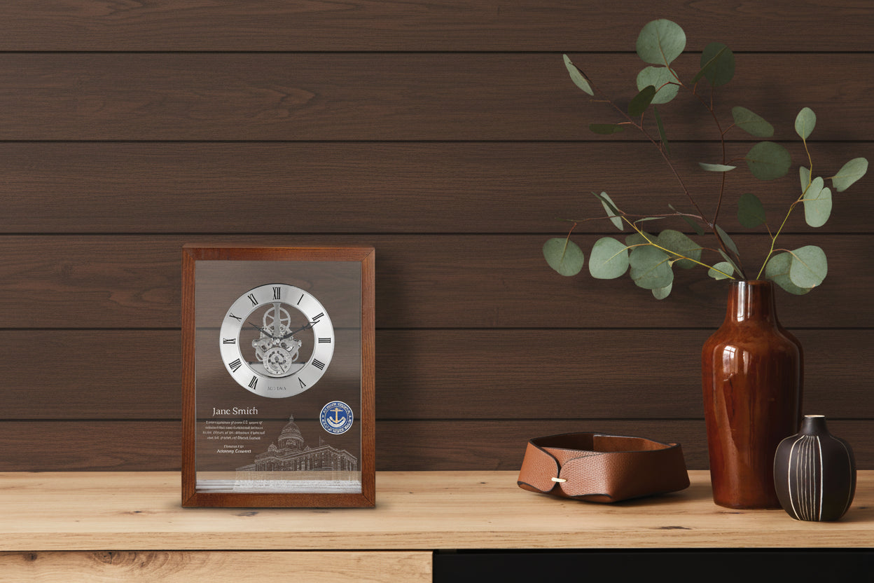 Solid Ash Hardwood Case Clock