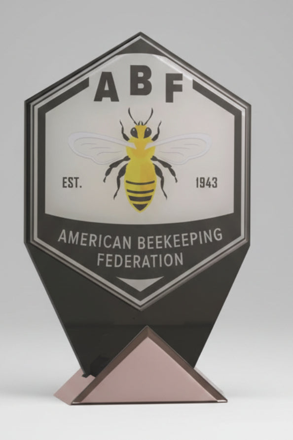 Custom Cut Acrylic Award with Triangle Base