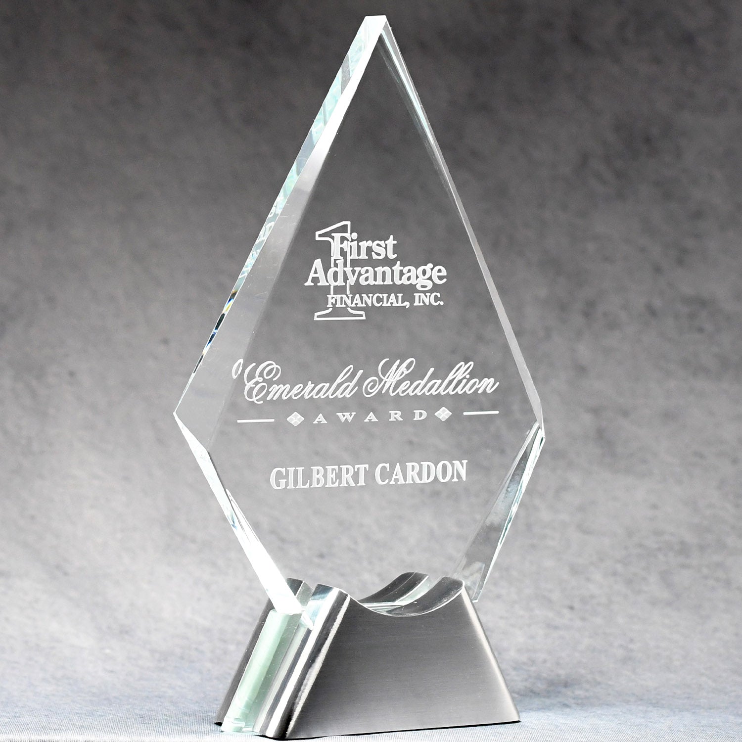 Crystal Diamond On Chrome Stand