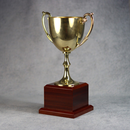 Gold Metal Cup on Rosewood Base
