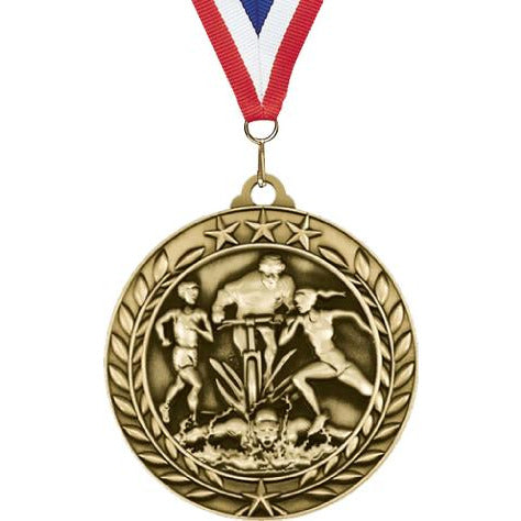 Wreath Antique Medallion - Triathlon