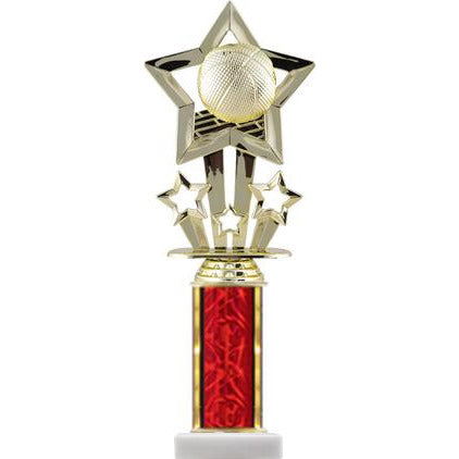 Star Theme Figure and Column Round Trophy